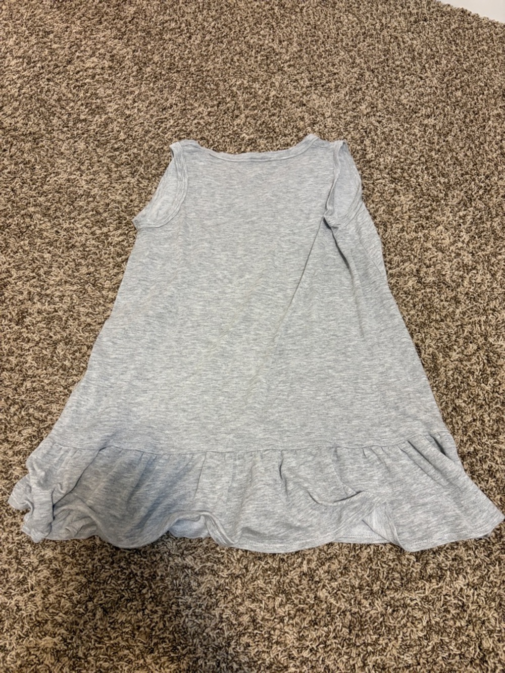Gray Button-Front Ruffle Hem Dress - Picture 5 of 5
